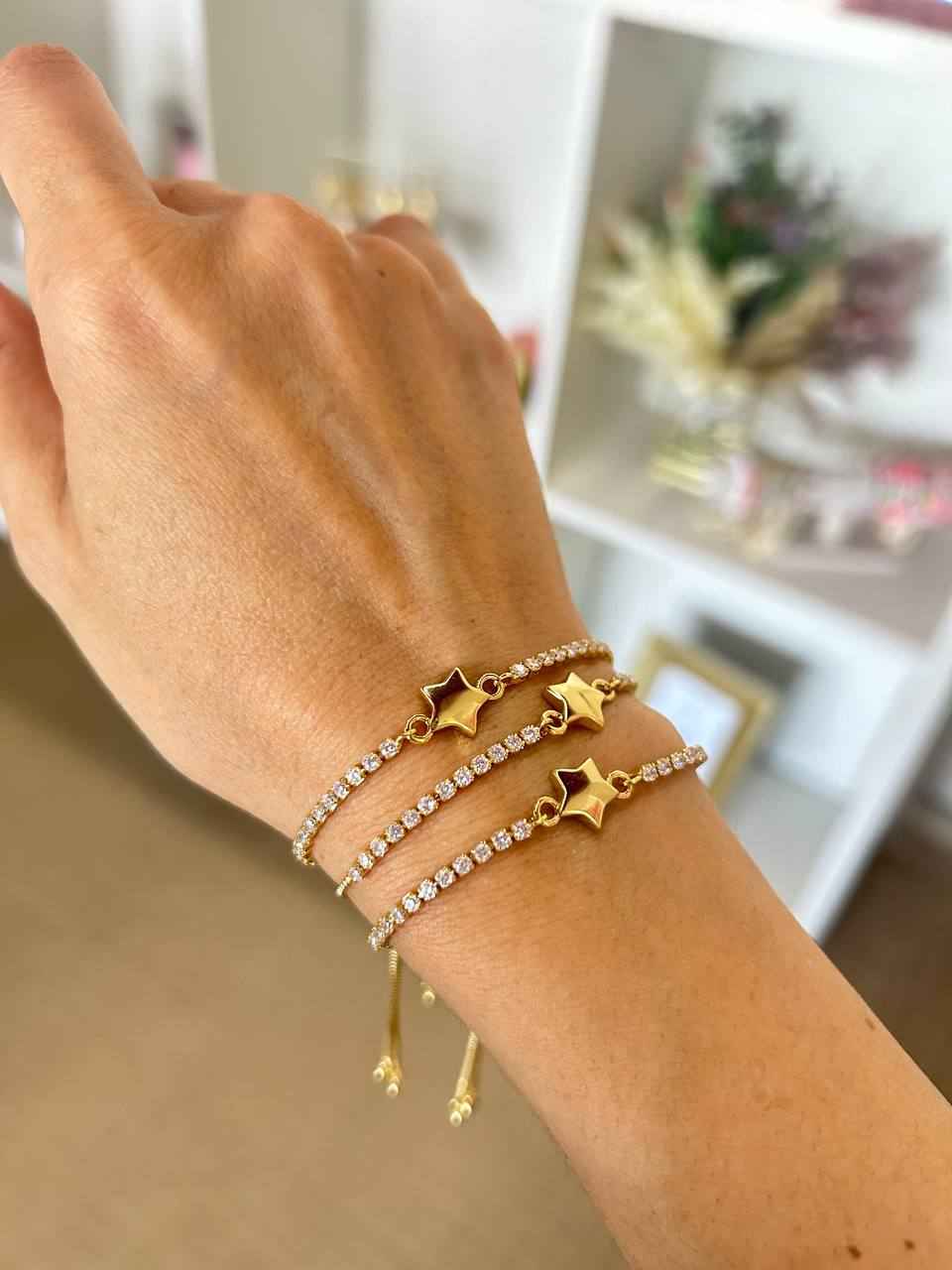 Pulsera Astral de Cristales con Estrella en Acero | Un Brillo Cósmico que Ilumina tu Estilo