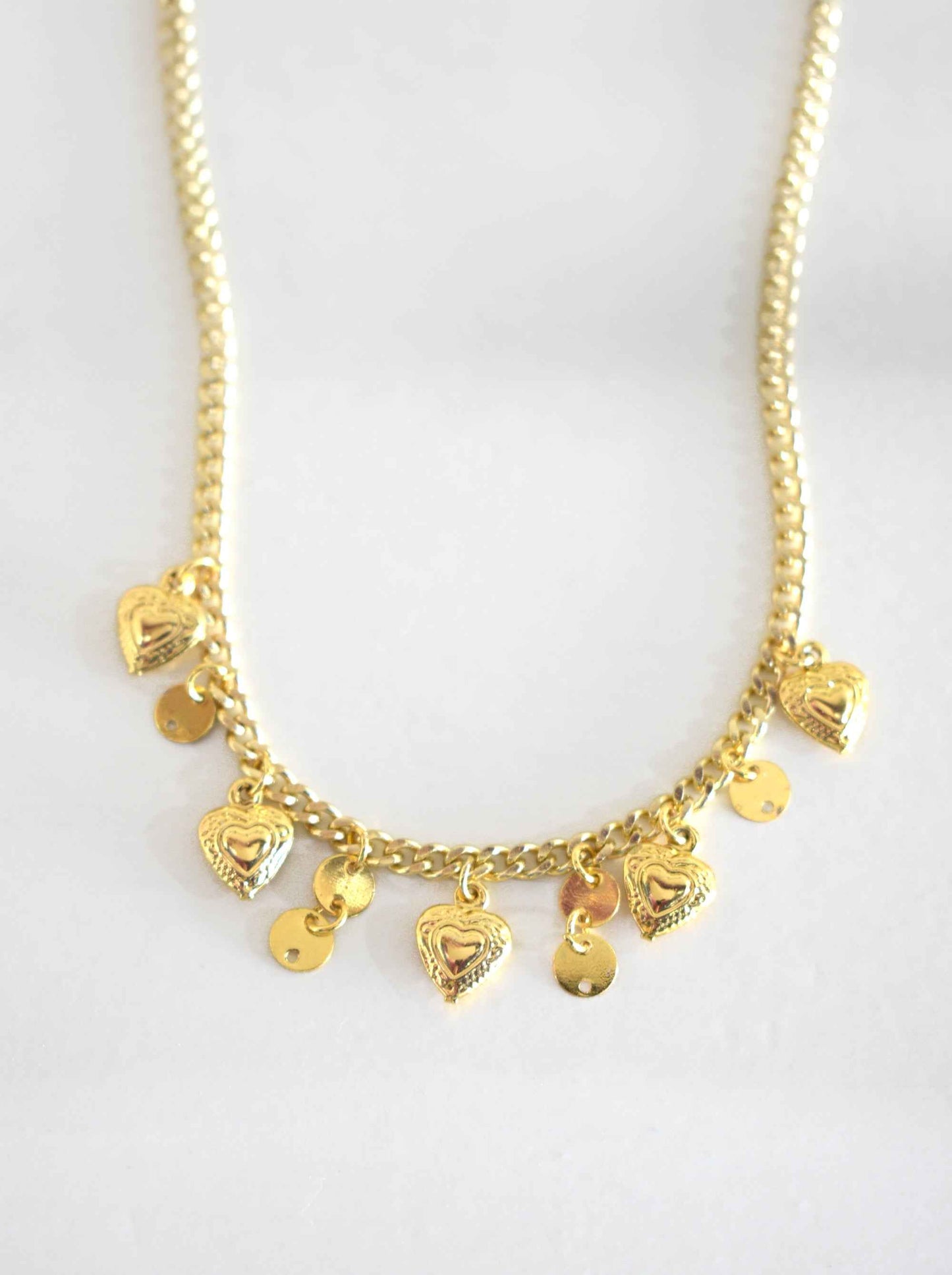 Collar boho corazones