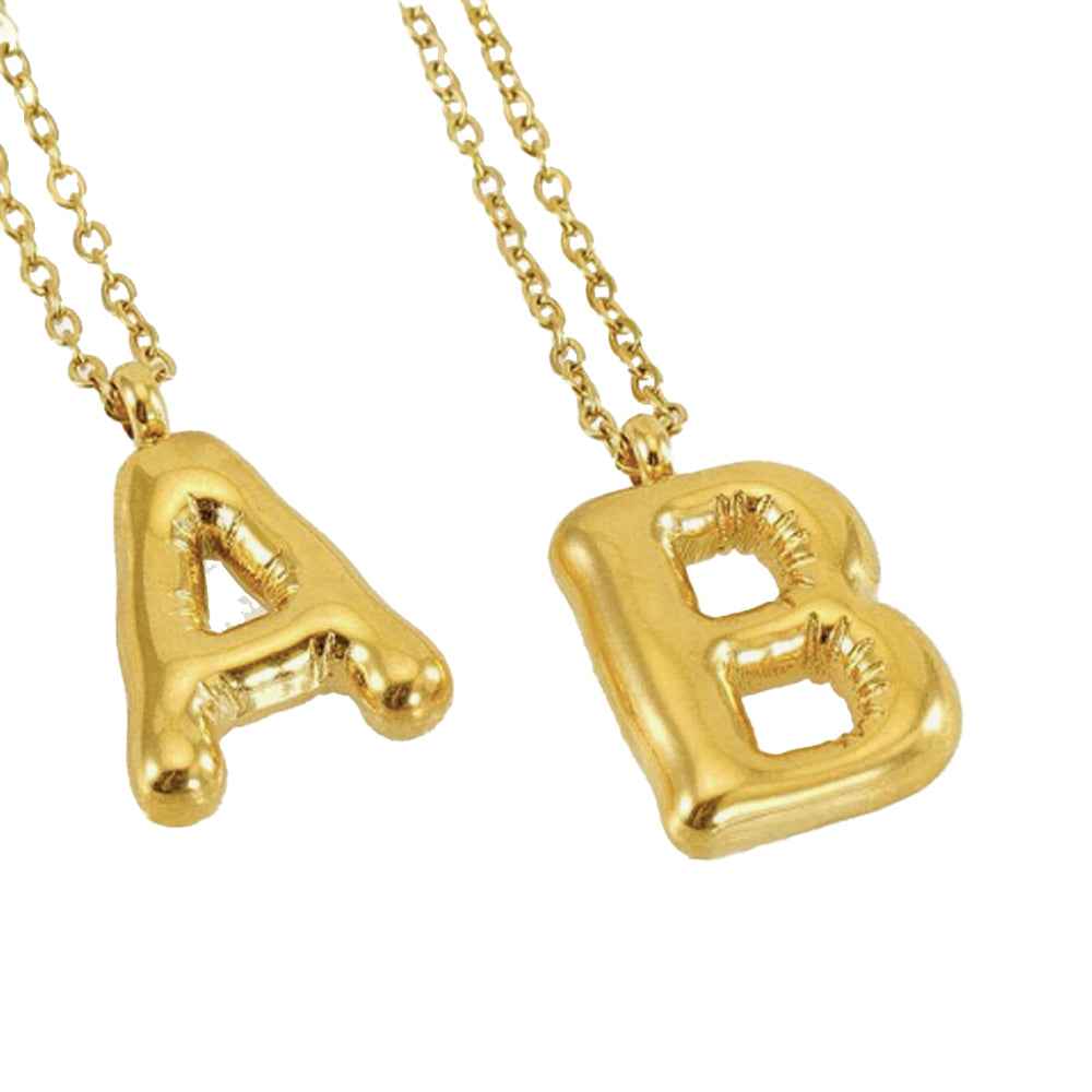 Collar Letras Globo Acero