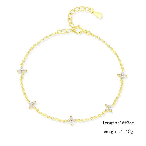 925 Sterling Silver cable chain Bracelets Sweet Simple Style