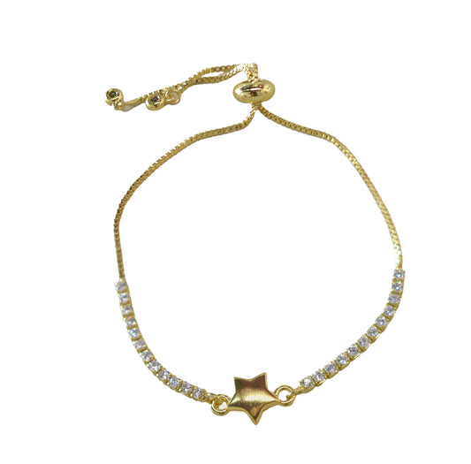 Pulsera Astral de Cristales con Estrella en Acero | Un Brillo Cósmico que Ilumina tu Estilo