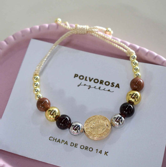 Pulsera san benito con piedras